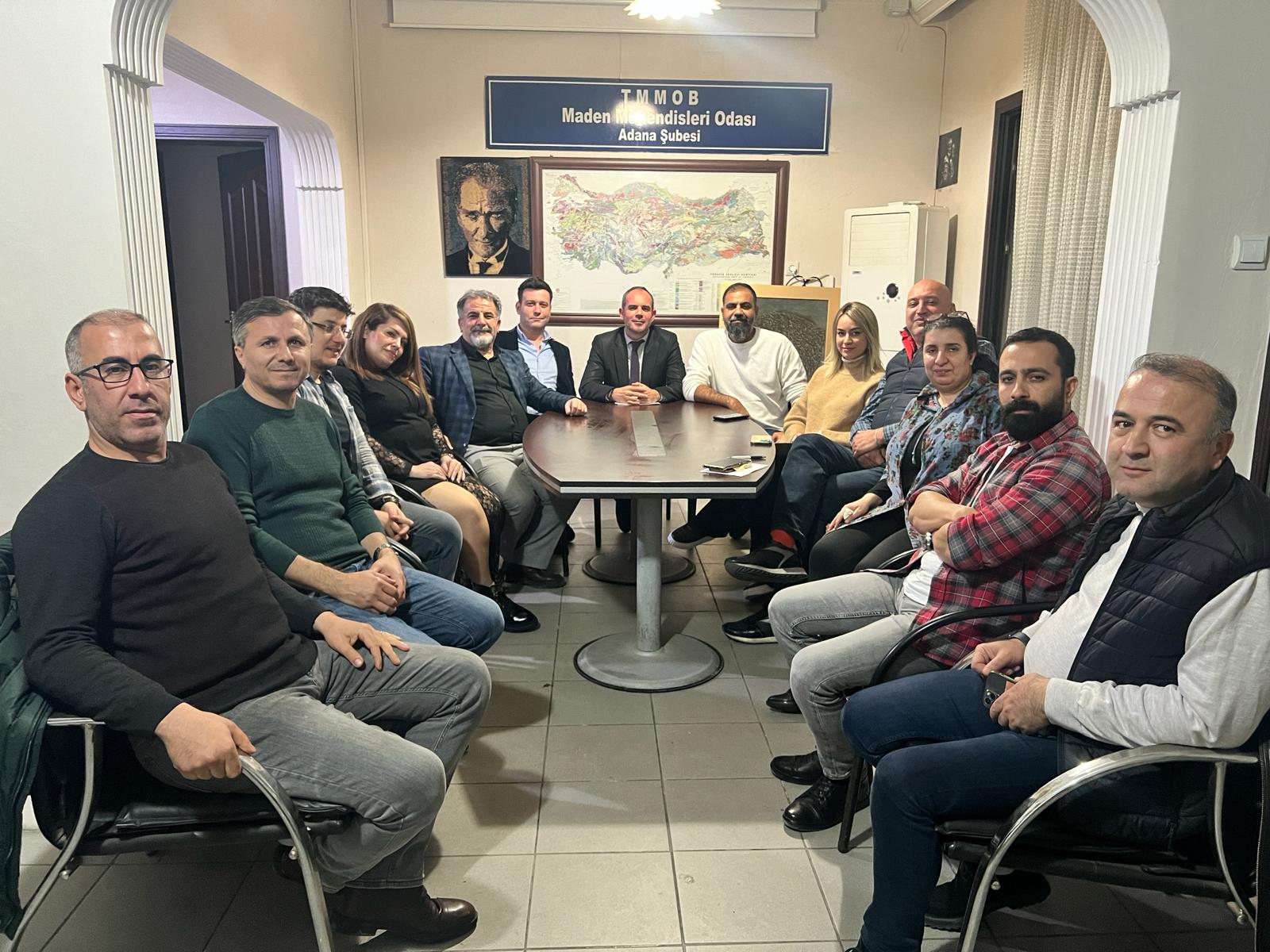 TMMOB MADEN MÜHENDİSLERİ ODASI ADANA ŞUBESİ  12.DÖNEM GÖREV DAĞILIMI YAPILDI (29.01.2024)
