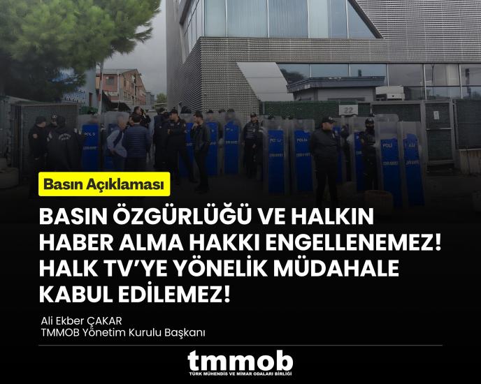 BASIN ÖZGÜRLÜĞÜ VE HALKIN HABER ALMA HAKKI ENGELLENEMEZ! HALK TV’YE YÖNELİK MÜDAHALE KABUL EDİLEMEZ!