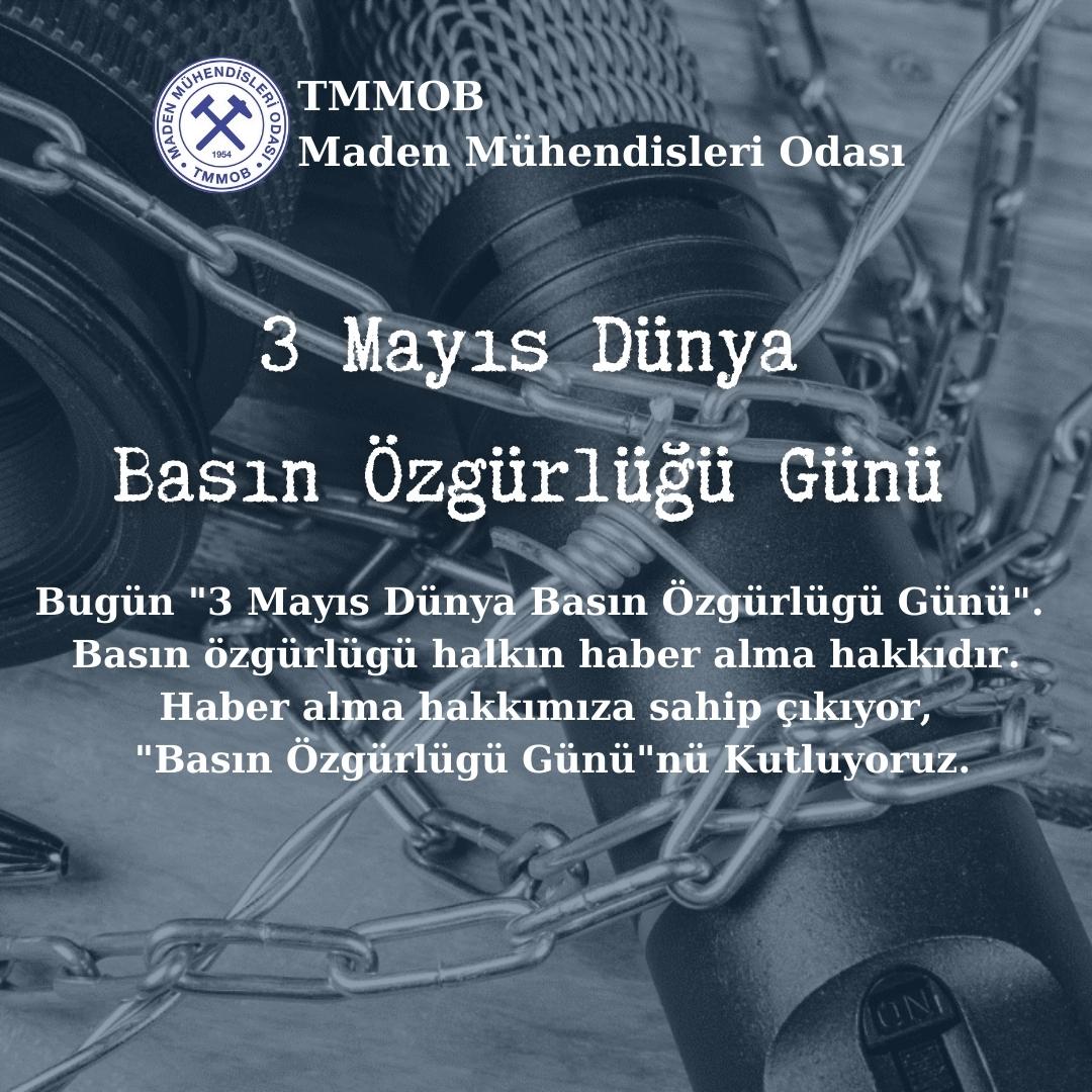 3 Mayıs Dünya Basın Özgürlüğü Günü Kutlu Olsun