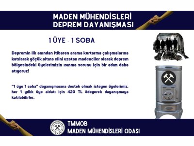 TMMOB Maden Mühendisleri Odası Deprem Dayanışması