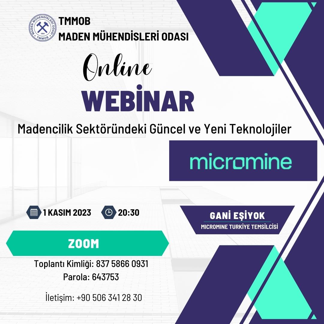 ONLINE WEBINAR - MICROMINE