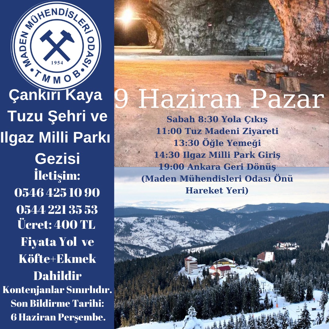 ÇANKIRI KAYA TUZU ŞEHRİ VE ILGAZ MİLLİ PARKI GEZİSİ
