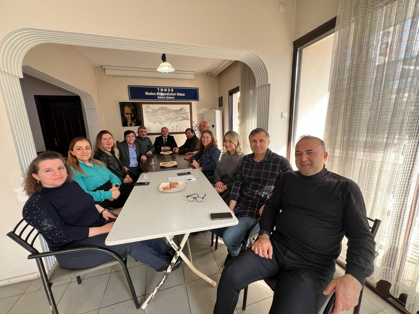 Ç.Ü. MADEN MÜHENDİSLİĞİ BÖLÜM BAŞKANI VE HOCALARI HAYIRLI OLSUN ZİYARETİNE GELDİ 