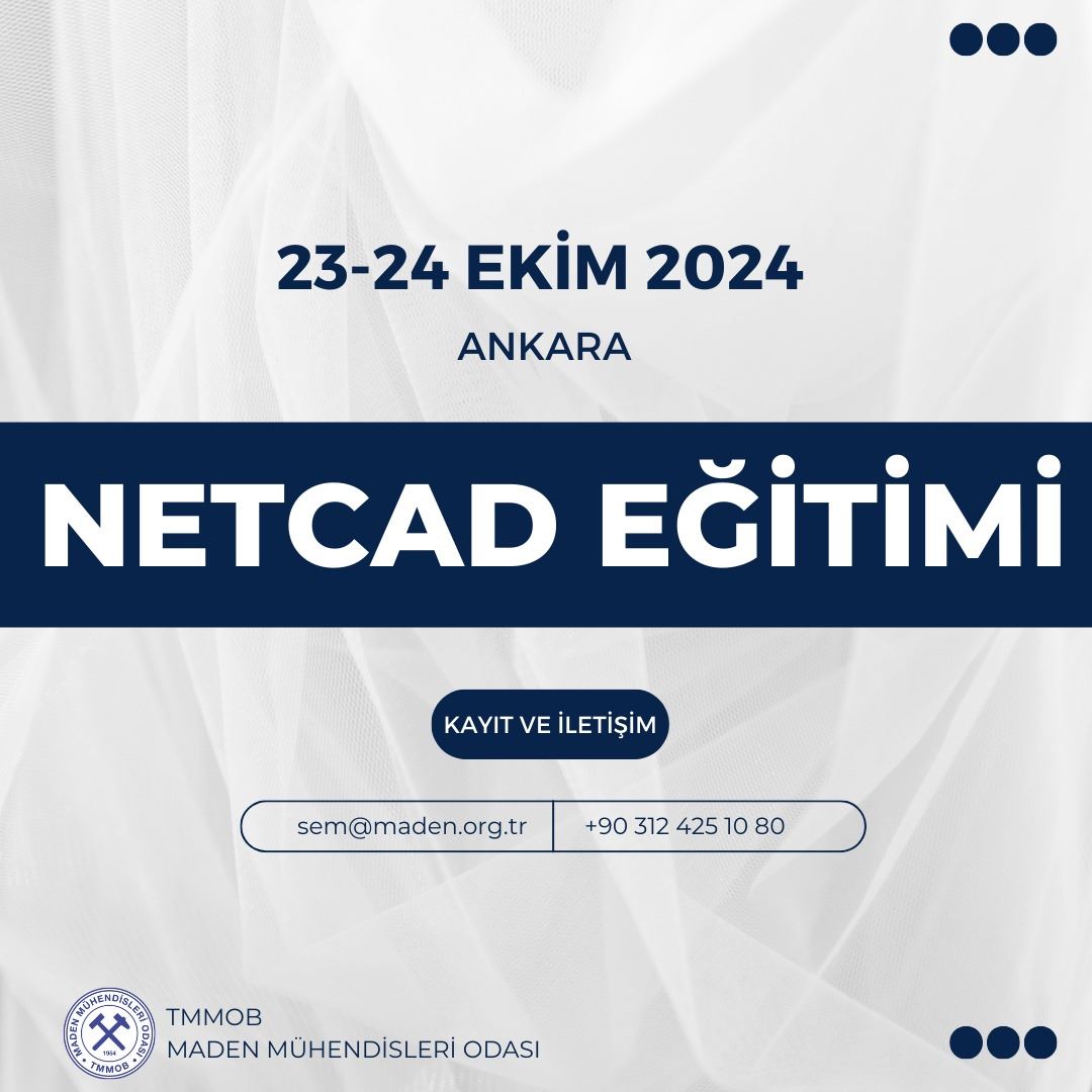 23-24 EKİM 2024 TARİHLERİNDE NETCAD KAMPÜS İLE MADENCİLİK UYGULAMALARI EĞİTİMİ DÜZENLENMİŞTİR.