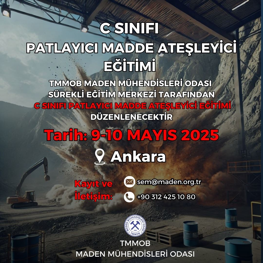 9-10 MAYIS 2025 TARİHLERİNDE C SINIFI PATLAYICI MADDE ATEŞLEYİCİ EĞİTİMİ DÜZENLENLENMİŞTİR.