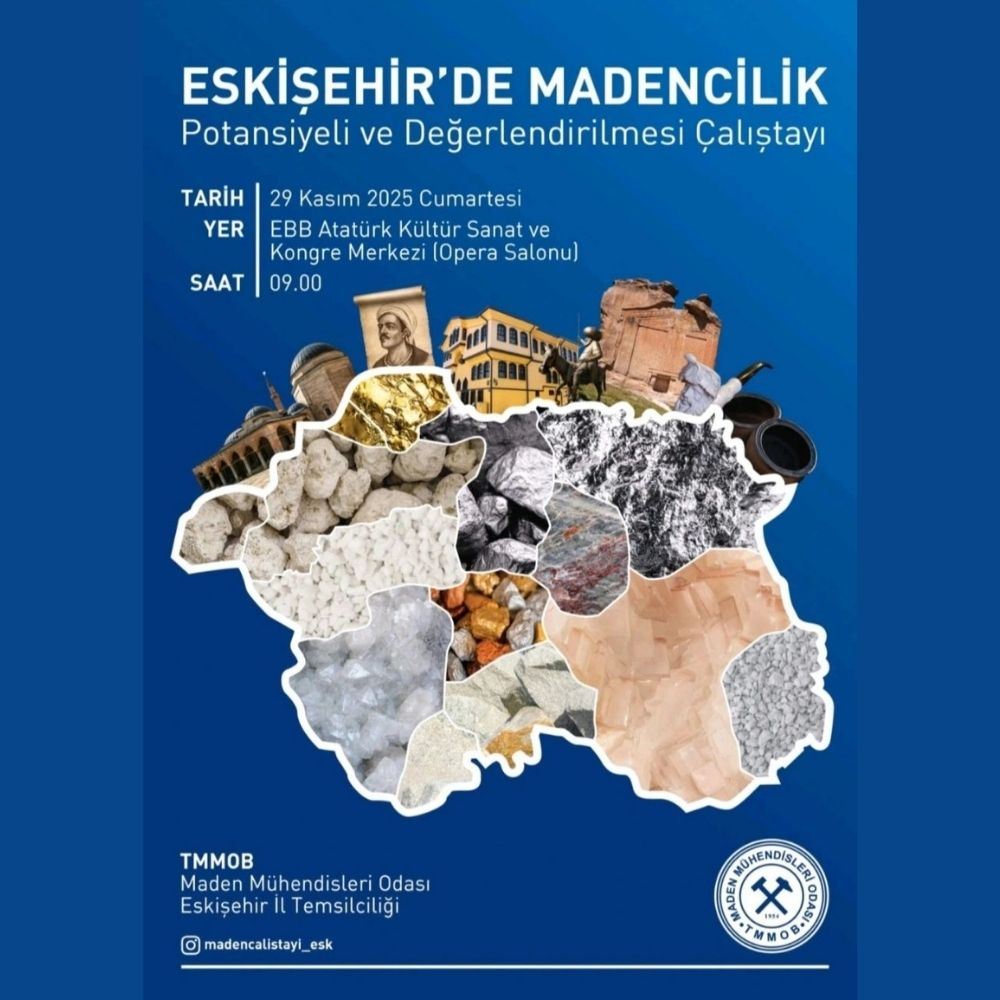 "ESKİŞEHİR'DE MADENCİLİK POTANSİYELİ VE DEĞERLENDİRİLMESİ ÇALIŞTAYI" 29 KASIM 2025 TARİHİNDE DÜZENLENDİ.