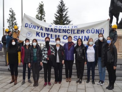 4 ARALIK DÜNYA MADENCİLER GÜNÜ BASIN AÇIKLAMASI VE KORTEJ