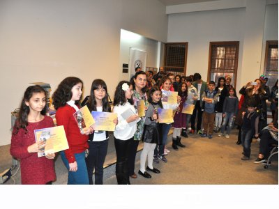 ilk ve ortaöğretim öğrencileri madencilik konulu resim sergisi açıldı.