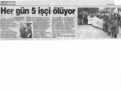 İŞ CİNAYETLERİNE KARŞI MÜCADELE GÜNÜ (03/03/2016)