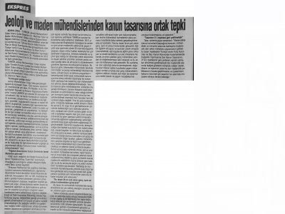 MADEN VE JEOLOJİ MÜHENDİSLERİ ODASI ADANA ŞUBELERİNİN UMREK İLE İLGİLİ BASIN AÇIKLAMASI(22/08/2016)