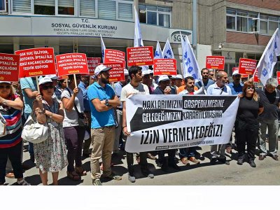 TMMOB SGK PROTOKOLÜNÜN İPTALİNE KARŞI SOKAĞA ÇIKTI