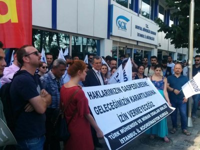 SGK protokolünün feshedilmesi protesto edildi