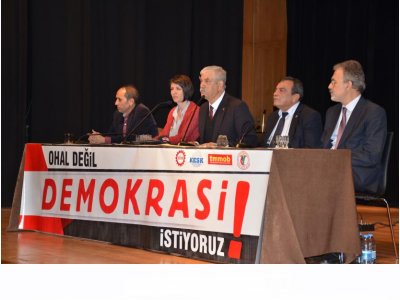 TMMOB, DİSK, KESK, TTB: "OHAL DEĞİL, DEMOKRASİ İSTİYORUZ!"
