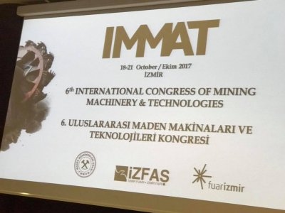 6. ULUSLARARASI MADEN MAKİNALARI VE TEKNOLOJİLERİ KONGRESİ `NE KATILDIK (18-21/10/2017)