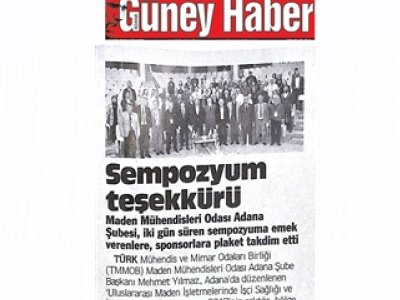 ULUSLARARASI MADEN İŞLETMELERİNDE İŞÇİ SAĞLIĞI VE İŞ GÜVENLİ SEMPOZYUMU BASINDA YER ALDI (07/11/2017)