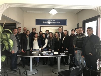 Ç.Ü. MADEN MÜHENDİSLİĞİ BÖLÜM BAŞKANI VE HOCALARI ŞUBEMİZİ ZİYARET ETTİ (19/02/2018)