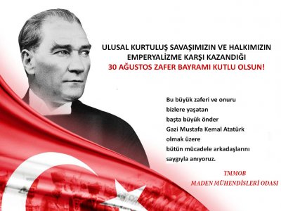 30 AĞUSTOS ZAFER BAYRAMI KUTLU OLSUN