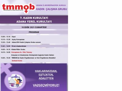 7. ADANA YEREL KADIN KURULTAYI NA KATILDIK (16.10.2021)