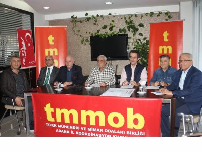 TMMOB) ADANA İL KOORDİNASYON KURULUNUN (İKK) DÜZENLEDİĞİ BASIN TOPLANTISINA KATILDIK (09.11.2021)