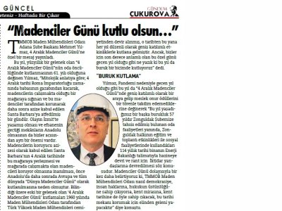 4 ARALIK DÜNYA MADENCİLER GÜNÜ İLE İLGİLİ BASIN AÇIKLAMAMIZ (06.12.2021)