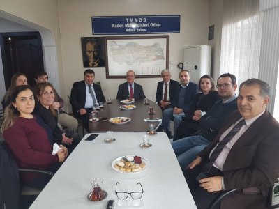 ÇEVRE İL MÜDÜRLÜĞÜ, ÇUKUROVA ÜNİVERSİTESİ, JEOLOJİ MÜH. ODASI ŞUBEMİZE HAYIRLI OLSUN ZİYARETİNDE BULUNDULAR (09.03.2022)