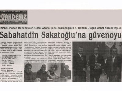 BASINDA ADANA ŞUBE GENEL KURULU (06.02.2010)