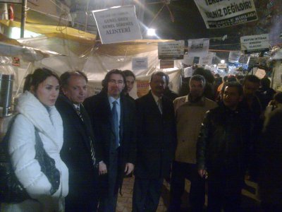 TEKEL İŞÇİLERİNİN ÇADIRLARINA ZİYARET (13.02.2010)