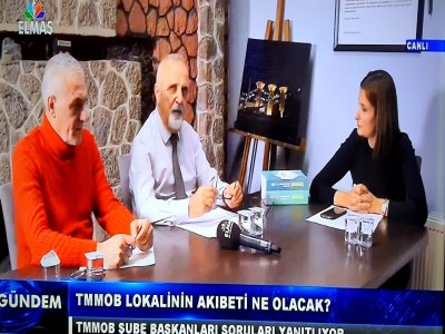 ŞUBE BAŞKANIMIZ ELMAS TV CANLI YAYINLANAN GÜNDEM PROGRAMININ KONUK OLDU