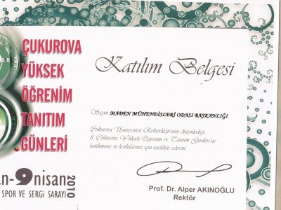 8. ÇUKUROVA YÜKSEK ÖĞRENİM TANITIM GÜNLERİ ( 7-9 Nisan 2010 )
