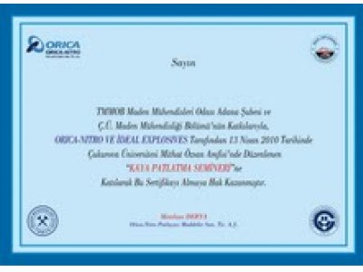 KAYA PATLATMA SEMİNERİ  (13 NİSAN 2010)