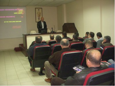 AYDIN`DA TEKNİK NEZARETÇİ YENİLEME EĞİTİMİ YAPILDI(12.02.2011)