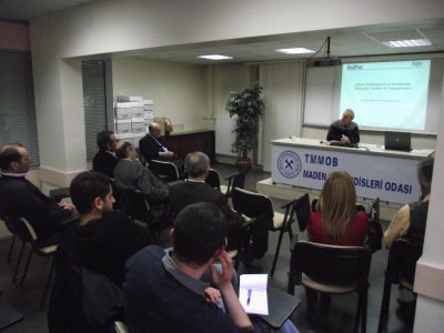 Delme-Patlatmalı Kaya Kazılarında Bilgisayar Yazılımı ile Uygulamaları konulu söyleşi gerçekleştirildi.
