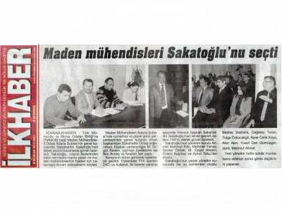 6. DÖNEM MADEN MÜHENDİSLERİ ODASI ADANA ŞUBESİ GENEL KURULU VE SEÇİMİ BASINDA GENİŞ YER ALDI (23-24 Ocak 2012)