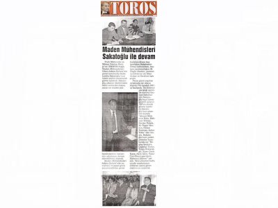 6. DÖNEM MADEN MÜHENDİSLERİ ODASI ADANA ŞUBESİ GENEL KURULU VE SEÇİMİ BASINDA GENİŞ YER ALDI (23-24 Ocak 2012)