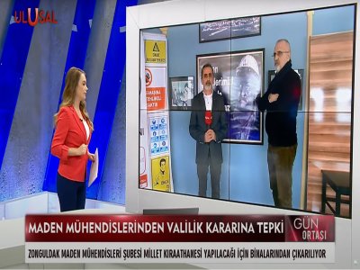 ŞUBE BİNAMIZ İLE İLGİLİ GİRİŞİMLER HAKKINDA ŞUBE BAŞKANIMIZ ULUSAL KANAL CANLI YAYININDA AÇIKLAMALARDA BULUNDU