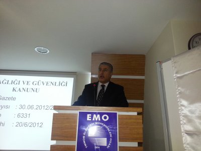 Samsun’da “İş Sağlığı ve Güvenliği Yasası ve İş Kazalarından Doğan Cezai ve Hukuki Sorumluluk” konulu söyleşi düzenlenmiştir. 
