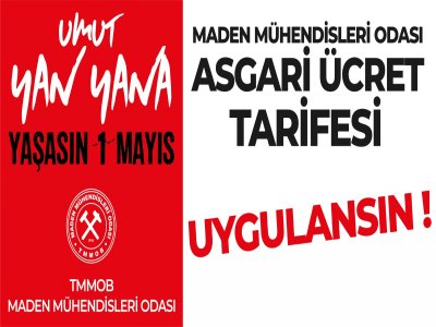 "1 MAYIS İŞÇİLERİN, EMEKÇİLERİN BİRLİK MÜCADELE VE DAYANIŞMA GÜNÜ" KUTLU OLSUN