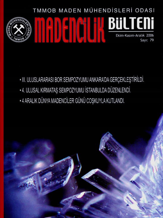 262 MADENCİLİK BÜLTENİ