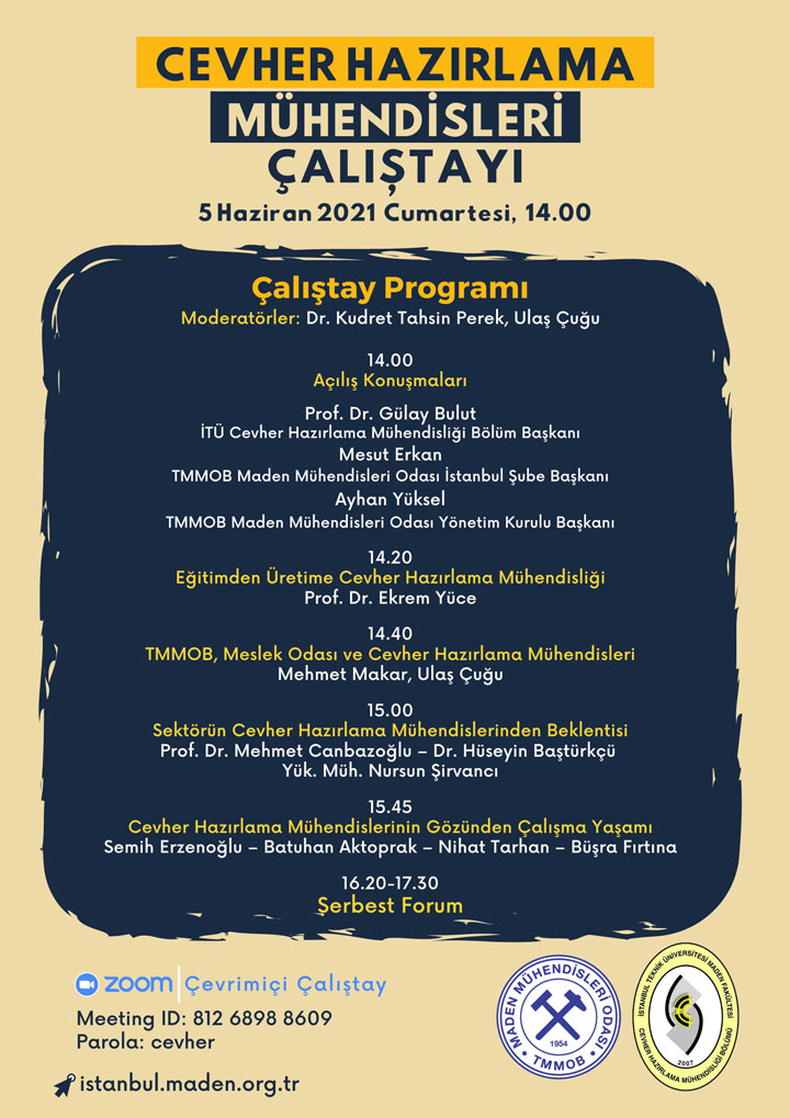 Cevher Hazırlama Mühendisleri Çalıştayı, 5 Haziran 2021