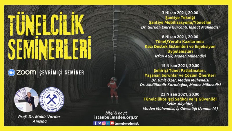 Tünelcilik Seminerleri başlıyor