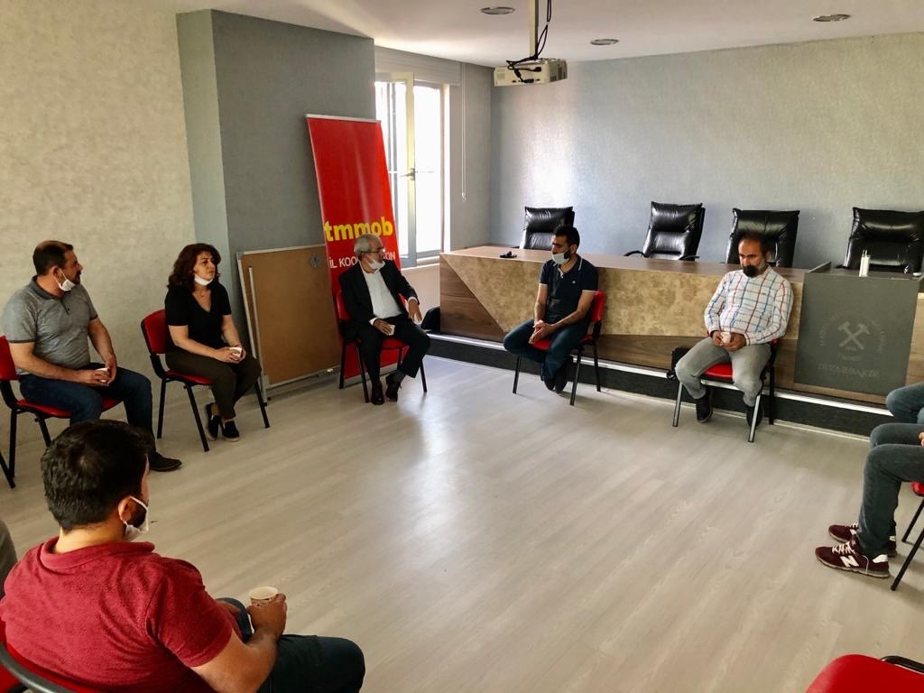 HDP İL EŞBAŞKANLARI VE MİLLETVEKİLİ TMMOB YASASI İÇİN DAYANIŞMA ZİYARETİ(02.06.2020)