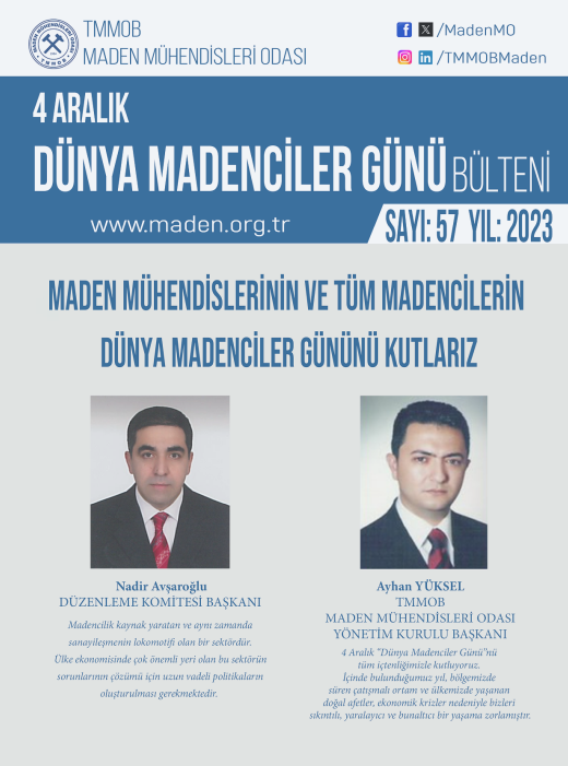 1095 DÜNYA MADENCİLER GÜNÜ BÜLTENİ
