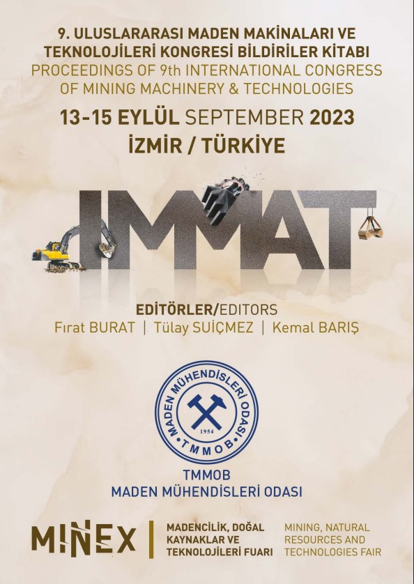 1092 9. ULUSLARARASI MADEN MAKİNALARI VE  TEKNOLOJİLERİ KONGRESİ BİLDİRİLER KİTABI